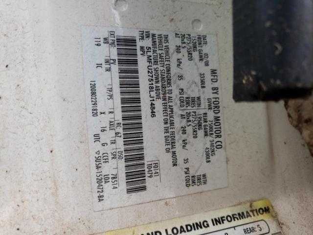 Photo 10 from auction – 2008 LINCOLN NAVIGATOR with VIN 5LMFU27518LJ14846