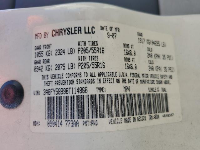 Photo 10 from auction – 2008 CHRYSLER PT CRUISER with VIN 3A8FY58B98T114866