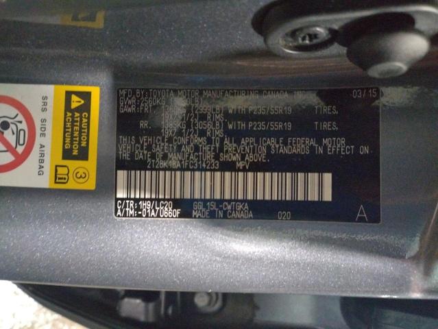 Photo 10 from auction – 2015 LEXUS RX 350 BAS with VIN 2T2BK1BA1FC314233