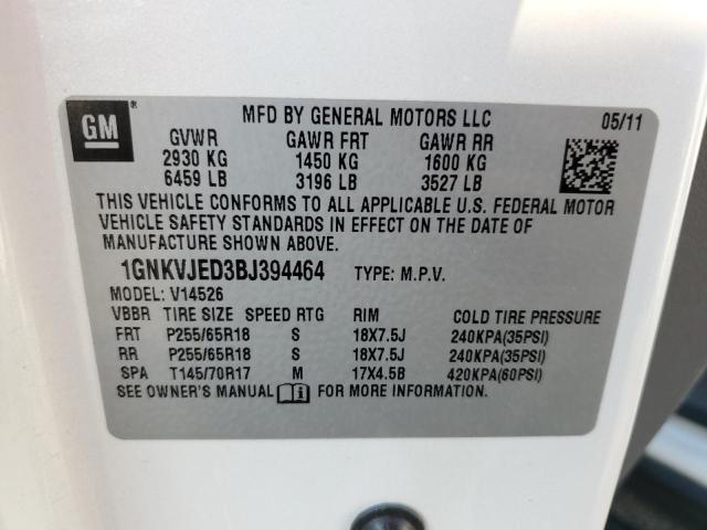 Photo 10 from auction – 2011 CHEVROLET TRAVERSE L with VIN 1GNKVJED3BJ394464