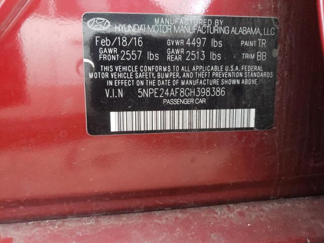 Photo 10 from auction – 2016 HYUNDAI SONATA SE with VIN 5NPE24AF8GH398386