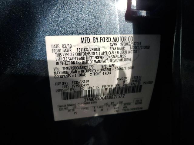 Photo 10 from auction – 2010 FORD FLEX LIMIT with VIN 2FMGK5DC4ABB21572