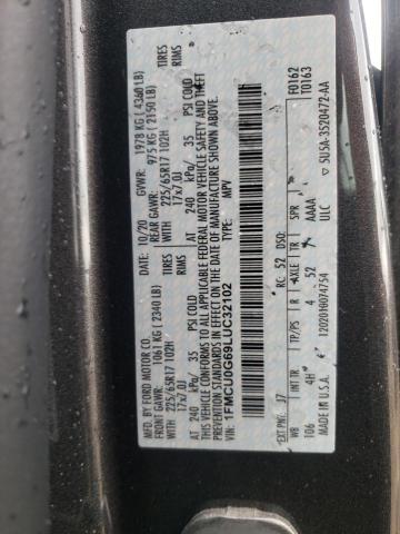Photo 10 from auction – 2020 FORD ESCAPE SE with VIN 1FMCU0G69LUC32102