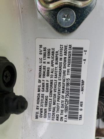 Photo 10 from auction – 2016 HONDA CIVIC EX with VIN 19XFC2F75GE019615