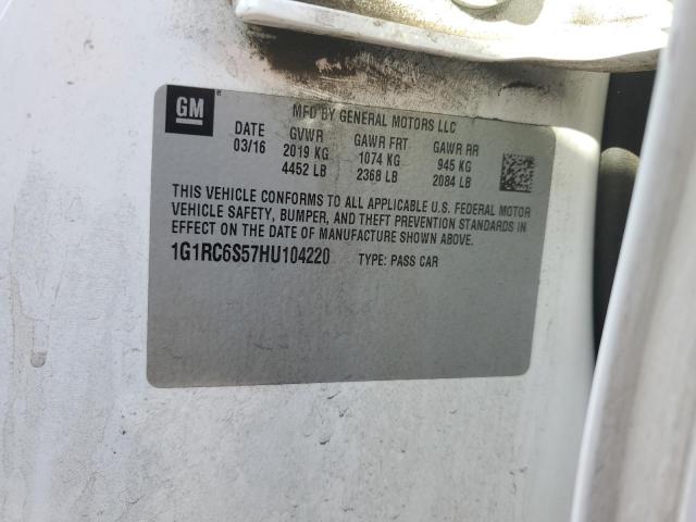 Photo 10 from auction – 2017 CHEVROLET VOLT LT with VIN 1G1RC6S57HU104220