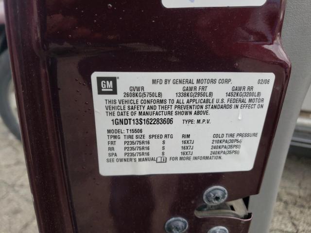 Photo 10 from auction – 2006 CHEVROLET TRAILBLAZE with VIN 1GNDT13S162283606