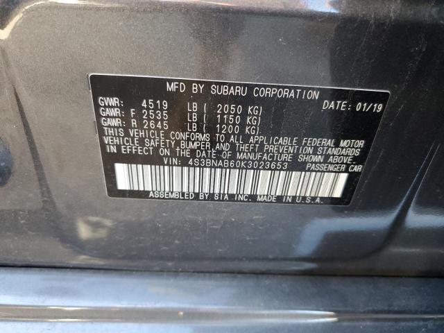 Photo 10 from auction – 2019 SUBARU LEGACY 2.5 with VIN 4S3BNAB60K3023653