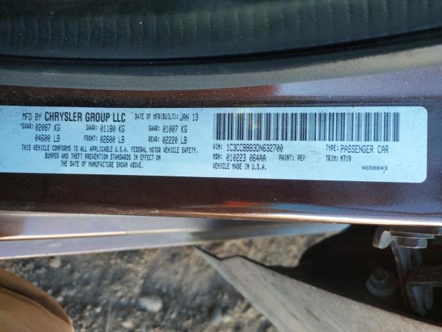 Photo 10 from auction – 2013 CHRYSLER 200 TOURIN with VIN 1C3CCBBB3DN632700
