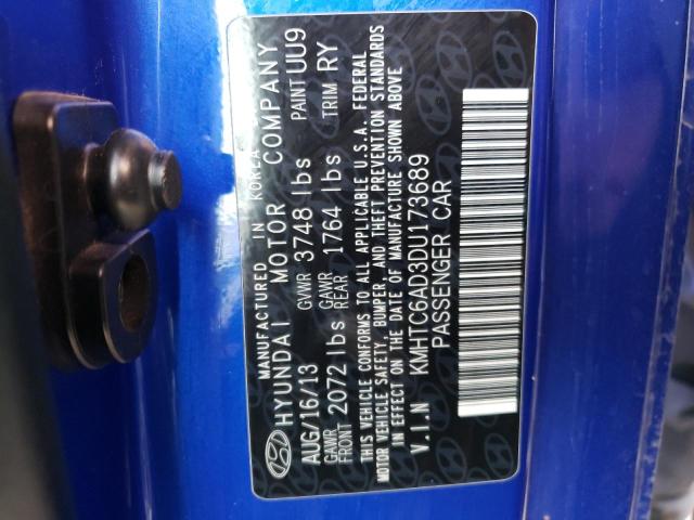 Photo 10 from auction – 2013 HYUNDAI VELOSTER with VIN KMHTC6AD3DU173689