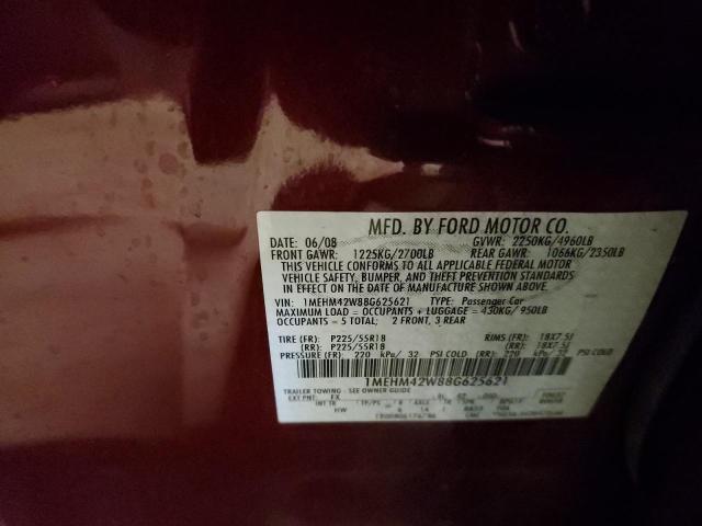 Photo 10 from auction – 2008 MERCURY SABLE PREM with VIN 1MEHM42W88G625621
