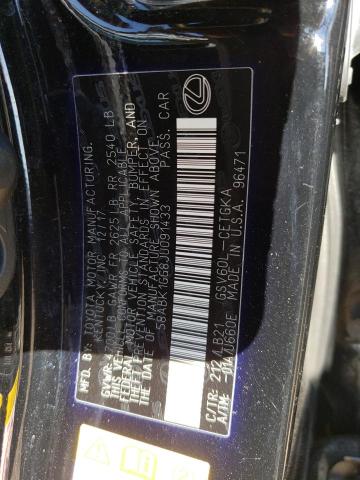 Photo 10 from auction – 2018 LEXUS ES 350 with VIN 58ABK1GG8JU091433