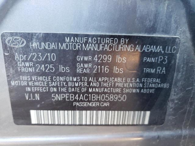 Photo 10 from auction – 2011 HYUNDAI SONATA GLS with VIN 5NPEB4AC1BH058950