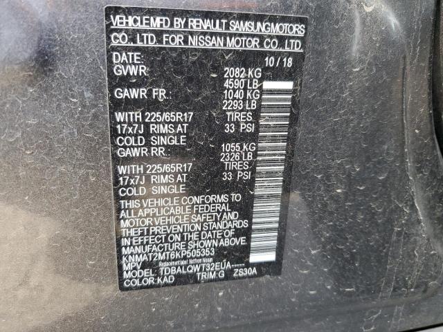 Photo 10 from auction – 2019 NISSAN ROGUE S with VIN KNMAT2MT6KP505353