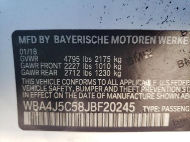 Photo 10 from auction – 2018 BMW 440I GRAN with VIN WBA4J5C58JBF20245