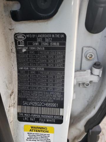 Photo 10 from auction – 2012 LAND ROVER RANGE ROVE with VIN SALVR2BG2CH689961