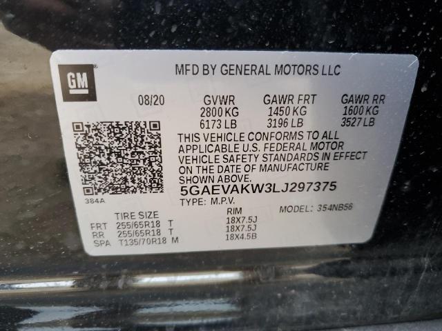Photo 10 from auction – 2020 BUICK ENCLAVE ES with VIN 5GAEVAKW3LJ297375
