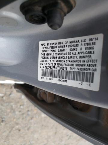Photo 10 from auction – 2014 HONDA CIVIC EX with VIN 19XFB2F81EE086012