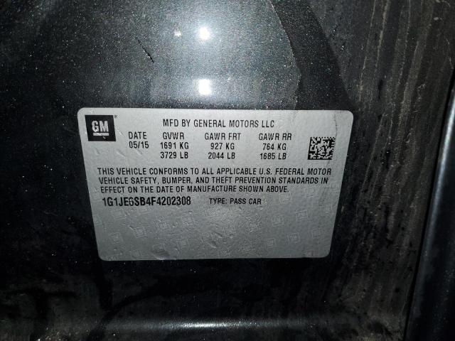 Photo 10 from auction – 2015 CHEVROLET SONIC LTZ with VIN 1G1JE6SB4F4202308