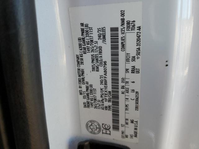 Photo 10 from auction – 2015 FORD F150 SUPER with VIN 1FTEX1E89FFA80796