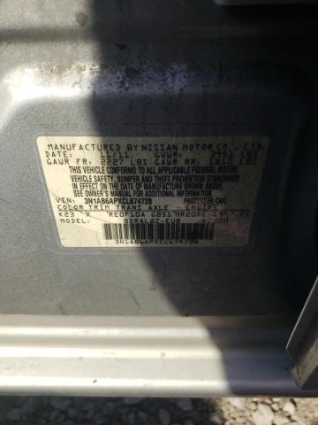 Photo 10 from auction – 2012 NISSAN SENTRA 2.0 with VIN 3N1AB6APXCL674728