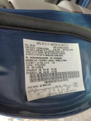 Photo 10 from auction – 2002 MERCURY SABLE GS with VIN 1MEHM50U22A639922