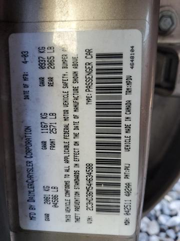 Photo 10 from auction – 2004 CHRYSLER CONCORDE L with VIN 2C3HD36M54H634588