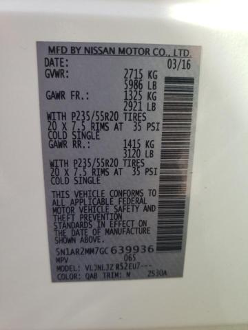 Photo 10 from auction – 2016 NISSAN PATHFINDER with VIN 5N1AR2MM7GC639936