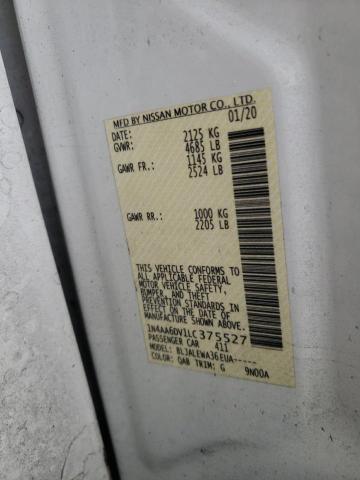 Photo 10 from auction – 2020 NISSAN MAXIMA SL with VIN 1N4AA6DV1LC375527