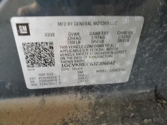 Photo 10 from auction – 2018 CHEVROLET SILVERADO with VIN 1GCVKREC6JZ306642