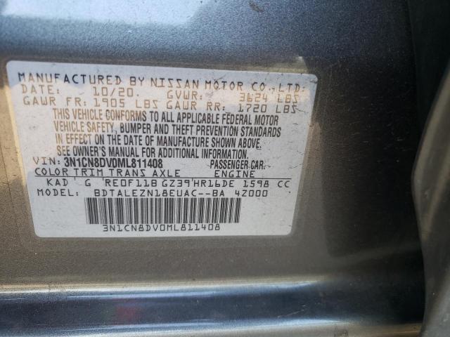 Photo 10 from auction – 2021 NISSAN VERSA S with VIN 3N1CN8DV0ML811408