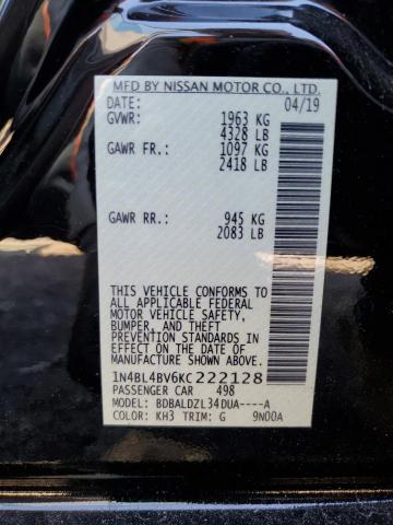 Photo 10 from auction – 2019 NISSAN ALTIMA S with VIN 1N4BL4BV6KC222128