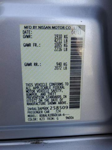 Photo 10 from auction – 2013 NISSAN ALTIMA 2.5 with VIN 1N4AL3AP6DC258509