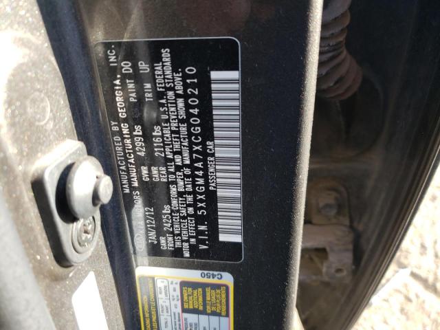 Photo 10 from auction – 2012 KIA OPTIMA LX with VIN 5XXGM4A7XCG040210