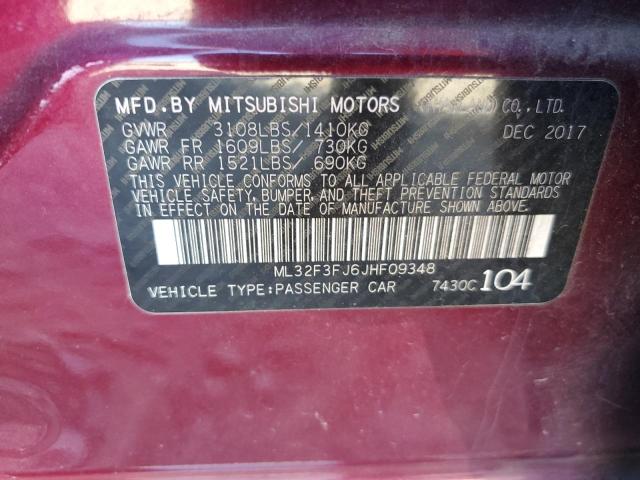 Photo 10 from auction – 2018 MITSUBISHI MIRAGE G4 with VIN ML32F3FJ6JHF09348
