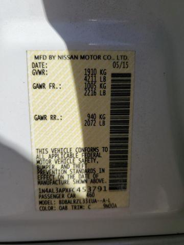 Photo 10 from auction – 2015 NISSAN ALTIMA 2.5 with VIN 1N4AL3APXFC453791