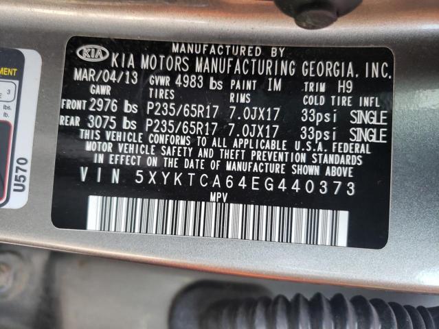 Photo 10 from auction – 2014 KIA SORENTO LX with VIN 5XYKTCA64EG440373