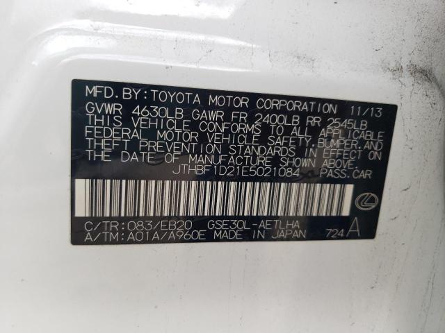 Photo 10 from auction – 2014 LEXUS IS 250 with VIN JTHBF1D21E5021084