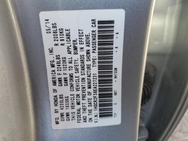 Photo 10 from auction – 2014 HONDA ACCORD LX with VIN 1HGCR2F38EA227231
