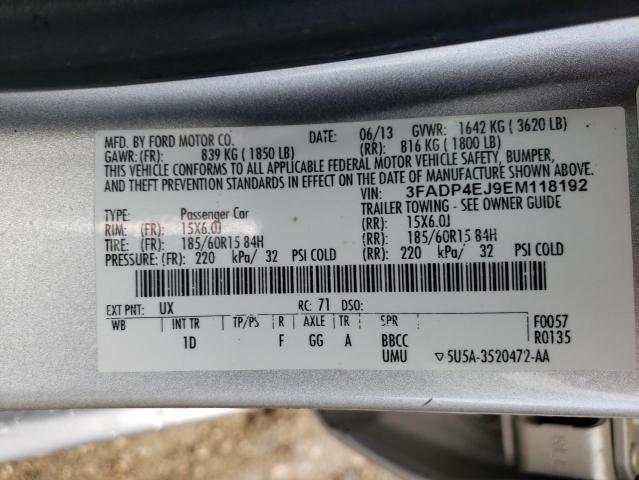 Photo 10 from auction – 2014 FORD FIESTA SE with VIN 3FADP4EJ9EM118192