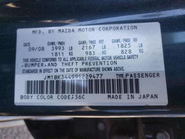Photo 10 from auction – 2009 MAZDA 3 S with VIN JM1BK344991229477