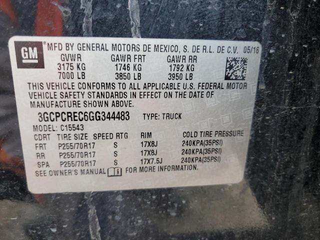 Photo 10 from auction – 2016 CHEVROLET SILVERADO with VIN 3GCPCREC6GG344483
