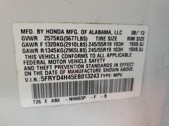 Photo 10 from auction – 2014 ACURA MDX TECHNO with VIN 5FRYD4H45EB013243