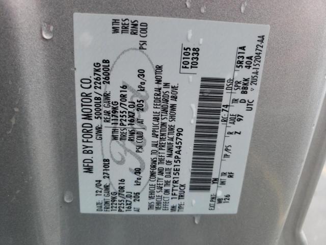 Photo 10 from auction – 2005 FORD RANGER SUP with VIN 1FTYR15E15PA45790