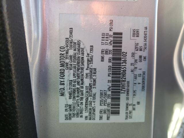 Photo 10 from auction – 2006 FORD MUSTANG GT with VIN 1ZVHT82H065136102