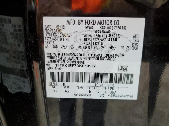 Photo 10 from auction – 2013 FORD F150 SUPER with VIN 1FTFX1EF7DKD13937