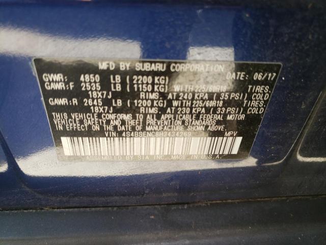 Photo 10 from auction – 2017 SUBARU OUTBACK 3. with VIN 4S4BSENC8H3434269