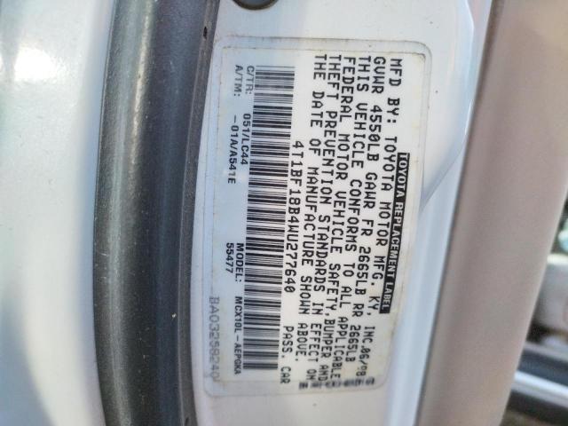 Photo 10 from auction – 1998 TOYOTA AVALON XL with VIN 4T1BF18B4WU277640