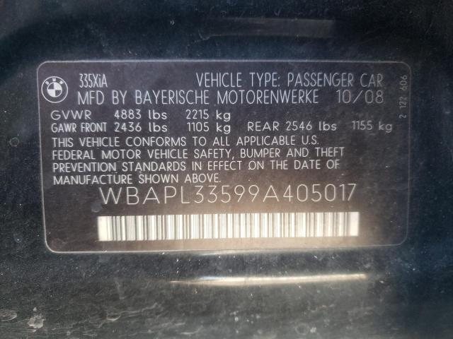 Photo 10 from auction – 2009 BMW 335 XI with VIN WBAPL33599A405017