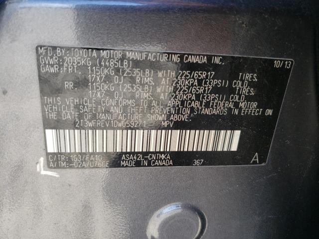 Photo 10 from auction – 2013 TOYOTA RAV4 XLE with VIN 2T3WFREV1DW059271