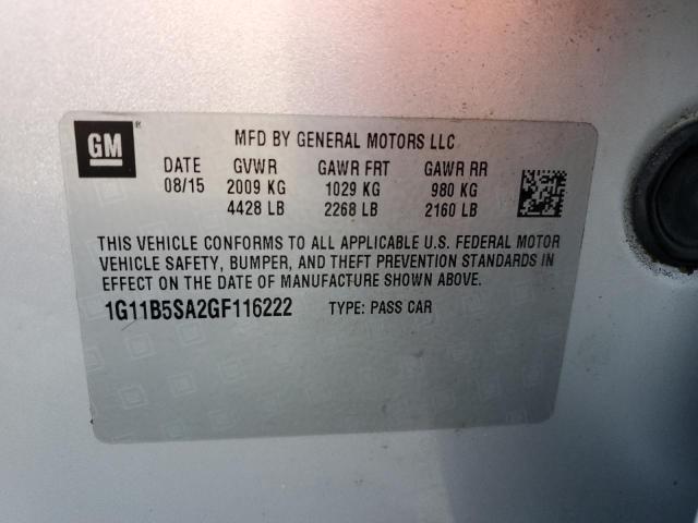 Photo 10 from auction – 2016 CHEVROLET MALIBU LIM with VIN 1G11B5SA2GF116222